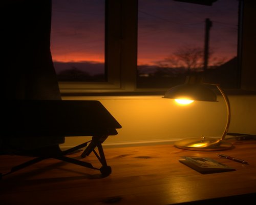 Quiet and calm home atmosphere established in the evening after work