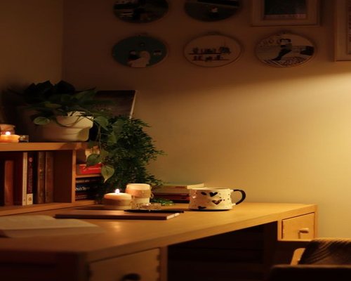 A quiet and calm home atmosphere after a long day of work